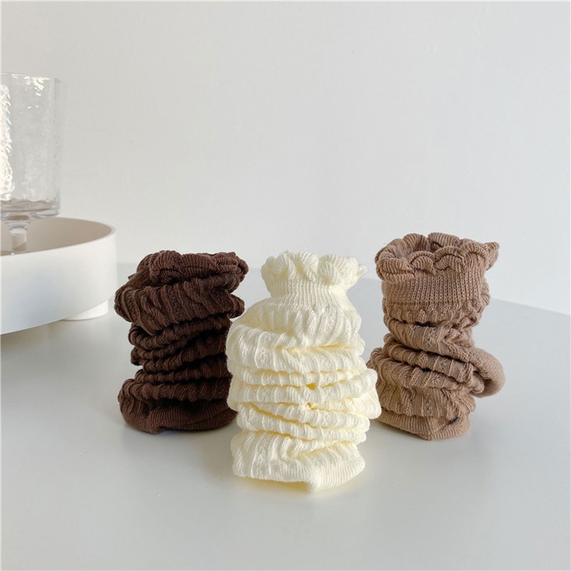 XIXI Vớ cotton dệt kim cổ thấp màu sắc ngọt ngào phong cách lolita thời trang thu đông cho nữ