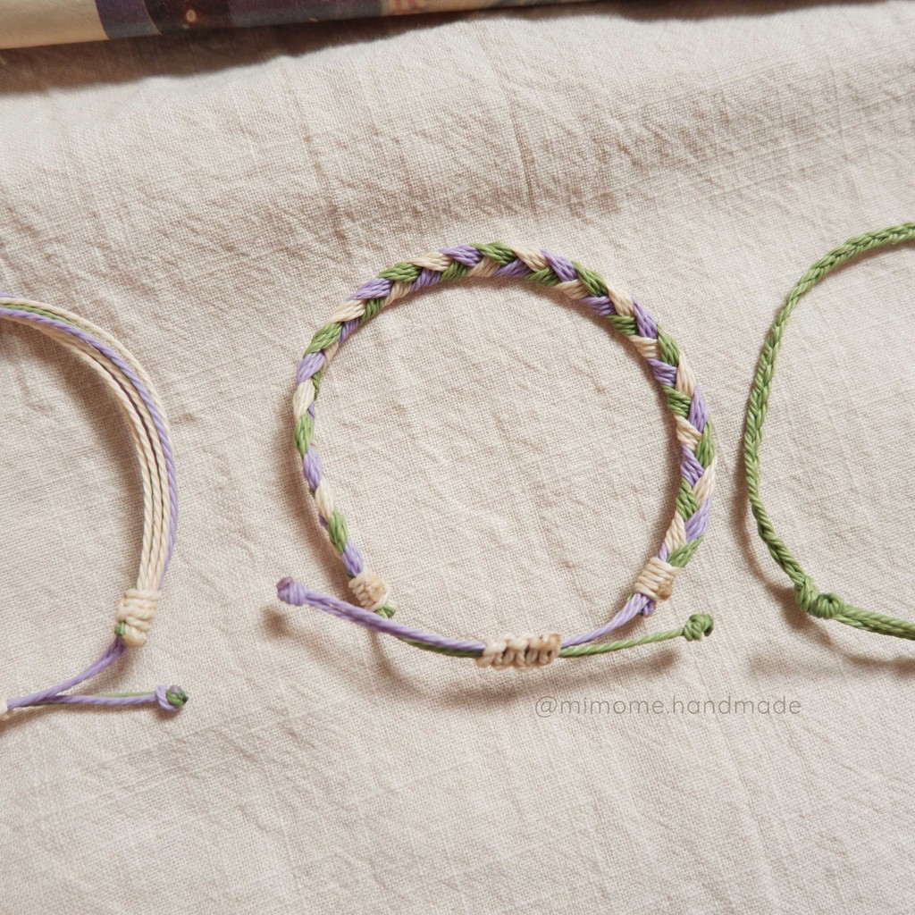 Set waterproof phối màu tím xanh lá kem