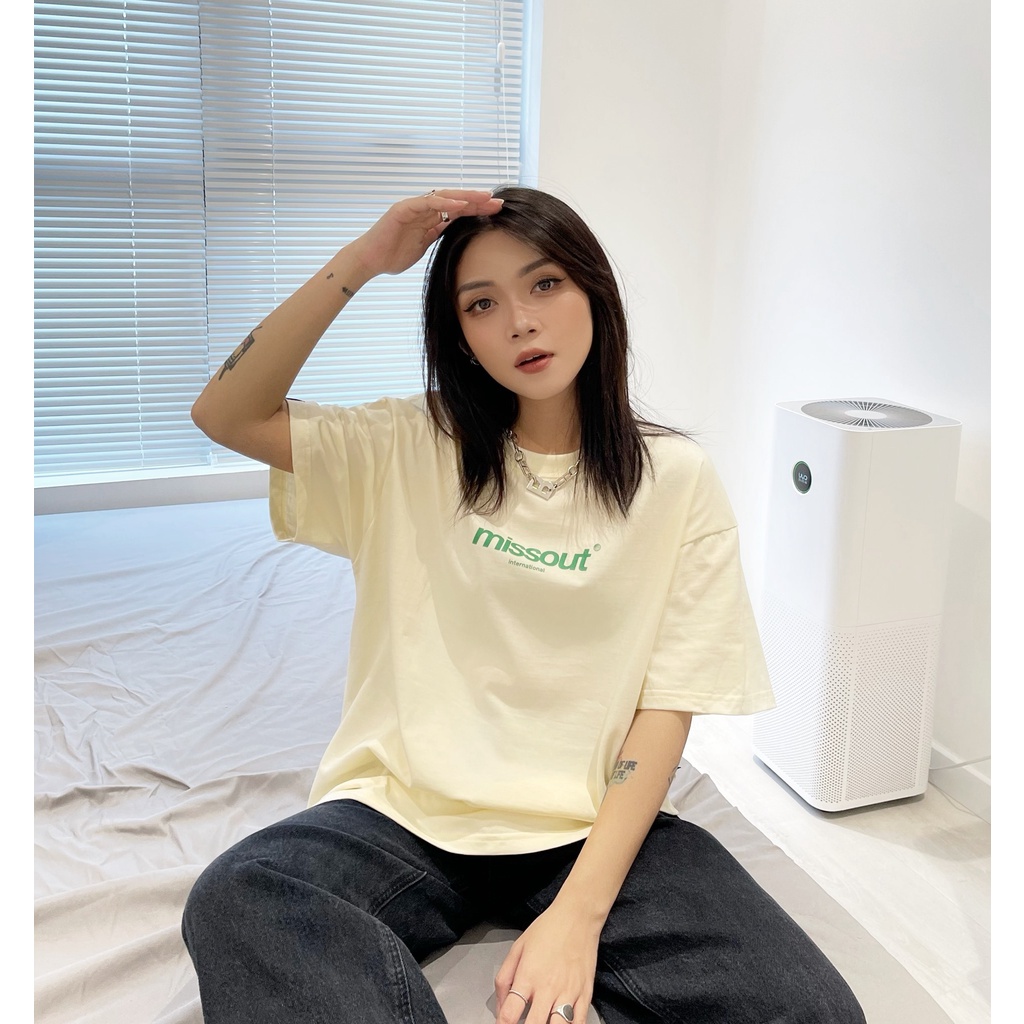 Áo Thun Cotton Unisex Form Rộng Tay Lỡ Oversize BASIC MISSOUT SS5