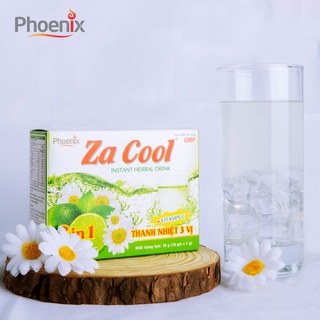 Nước giải khát za cool thanh nhiệt 3 vị bổ sung vitamin c hộp 10 gói x7g