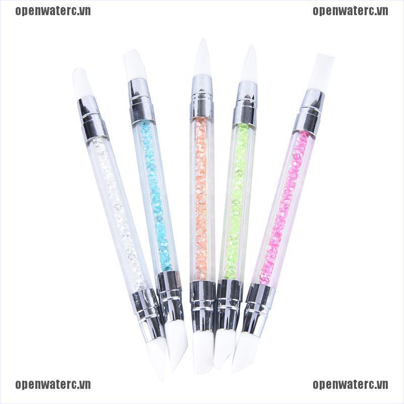 1 Cây Cọ Vẽ Trang Trí Móng Tay 2 Đầu Silicone Tiện Dụng