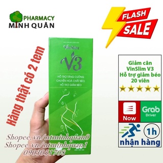 Viên Sủi Giảm Cân Vinslim V3( Mẫu mới) ⚡CHÍNH HÃNG ĐỦ TEM⚡ – Hỗ trợ giảm cân an toàn cho phụ nữ