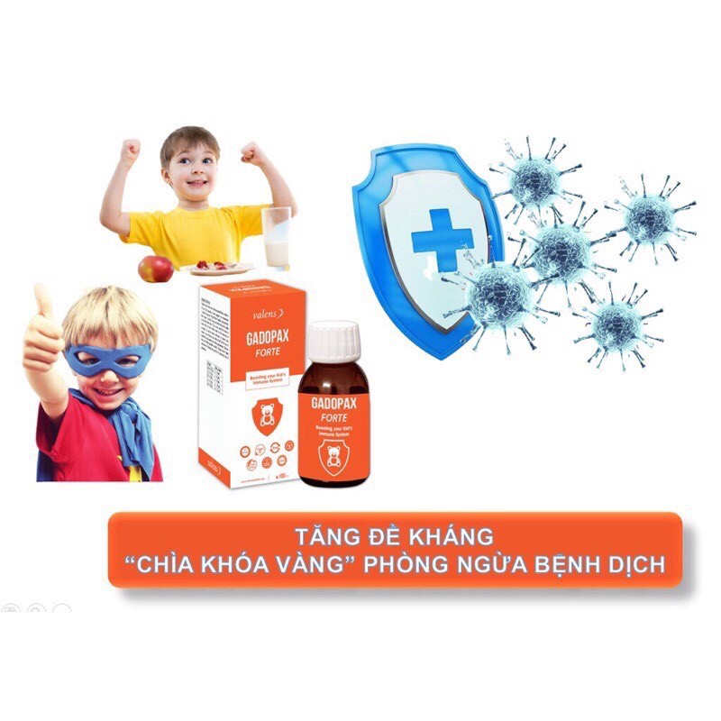 [ CHÍNH HÃNG + QUÀ TẶNG ] Gadopax Forte - Tăng Đề Kháng Vượt Trội Từ Châu Âu, Trẻ Hết Ốm Vặt - Lọ 100ml