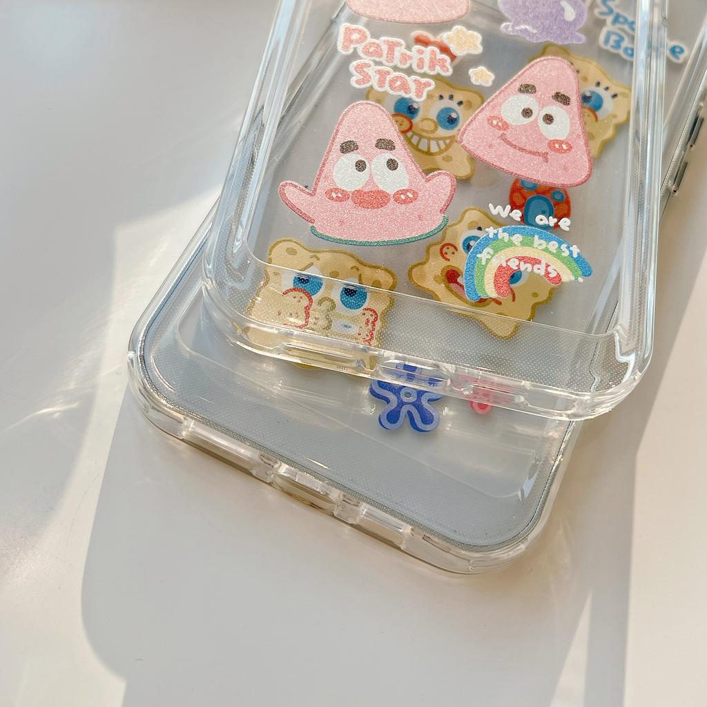 Ốp Điện Thoại Acrylic Trong Suốt Hình SpongeBob Cho IPhone 13Promax 12 11 X Xs Max XR