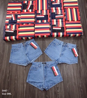 Quần short jeans trơn
