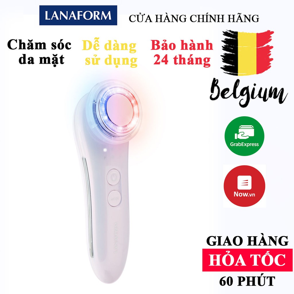 Máy điện di đẩy tinh chất và chăm sóc da 6 trong 1 Lanaform PureSkin - Nhập Bỉ