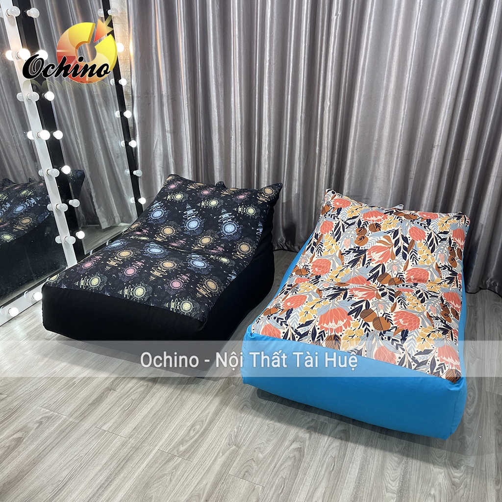 Ghế Lười Hạt Xốp Mẫu Sofa Giường Ngồi Và Nằm Thư Giãn Thoải Mái Có 2 Lớp Cao Cấp, Ghế Hạt Xốp Phong Cách Hiện Đại (Có Sẵ