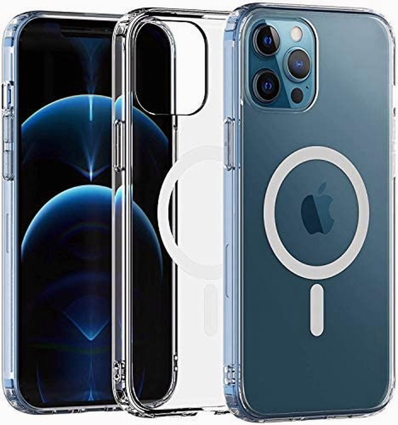 Ốp Lưng Trong Suốt Từ Tính Bảo Vệ Toàn Diện Cho Iphone 12 / 12 Pro