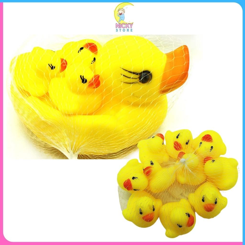 Đồ Chơi Nhà Tắm Cho Bé Vịt Mẹ Vịt Con Kêu Chút Chít Giúp Bé Vui Vẻ Khi Đi Tắm, Không Còn Sợ Nước Nữa