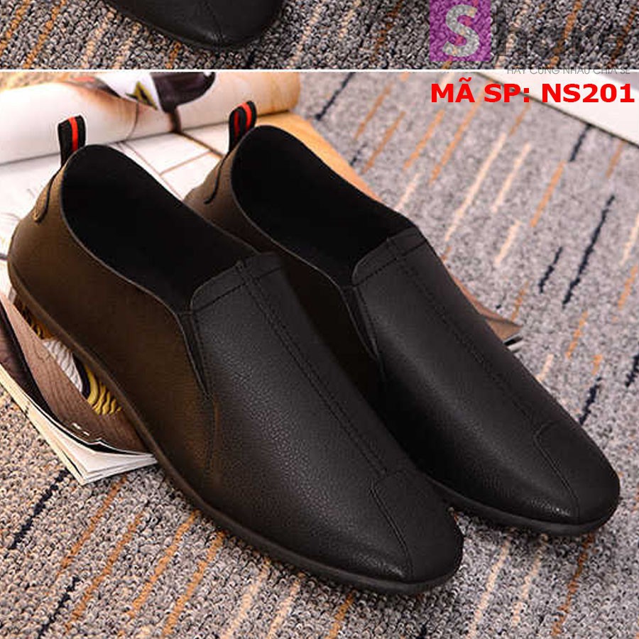 [ SIÊU RẺ ] TẶNG TẤT LƯỜI CAO CẤP - Giày Lười Nam Hàn Quốc Màu Đen [ Shop Yêu Thich ] | BigBuy360 - bigbuy360.vn