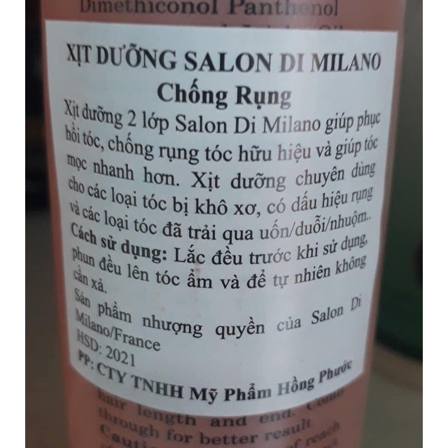 Xịt Dưỡng Tóc Salon Di Milano 250ml CAM KẾT CHÍNH HÃNG Ạ! | BigBuy360 - bigbuy360.vn