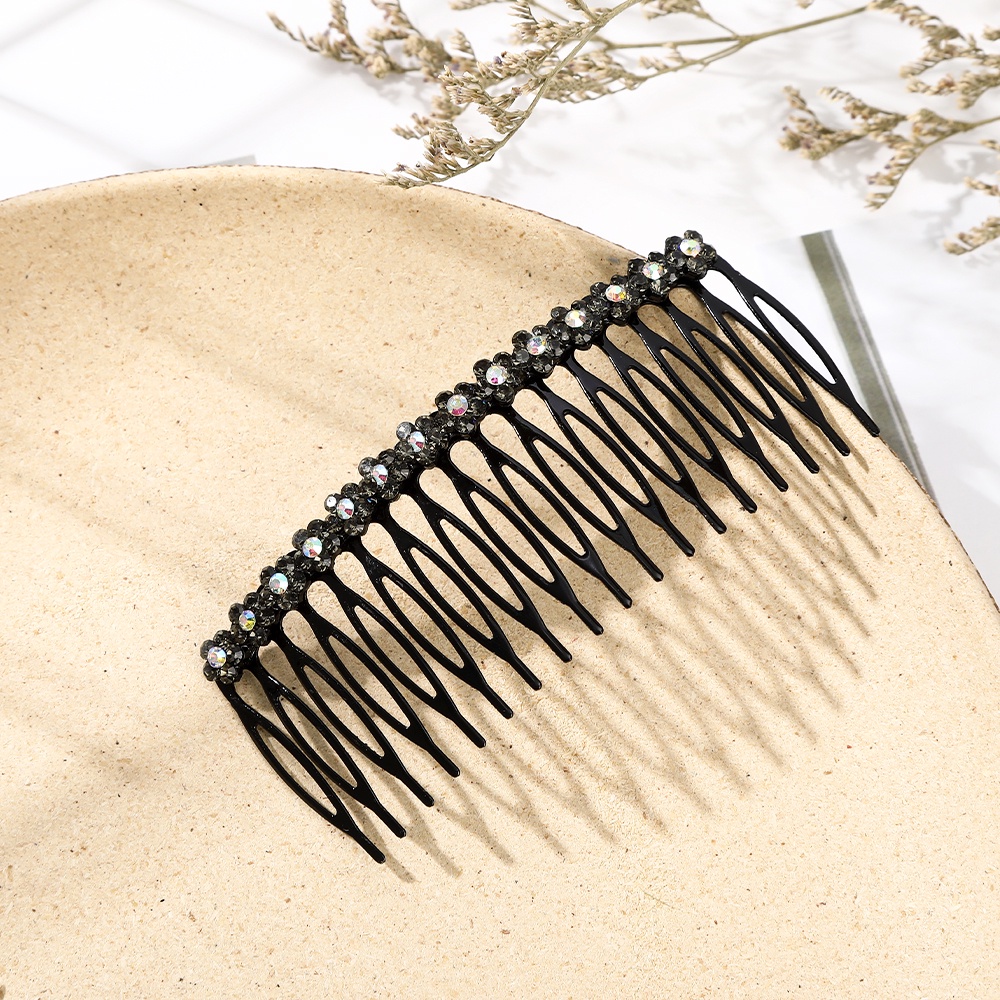 Haimeikang Kẹp tóc hoa cổ điển Rhinestone dành cho nữ