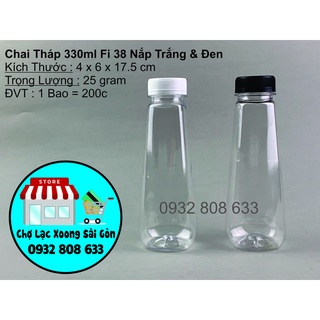 Combo 100 chai tháp 330ml nắp vặn fi 38 miệng rộng