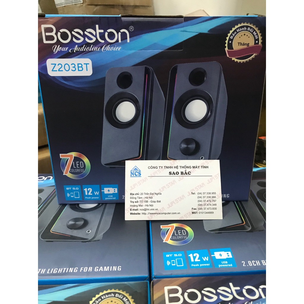Loa vi tính Bluetooth Bosston 2.0 Z203-BT 7LED- chính hãng mới 100%
