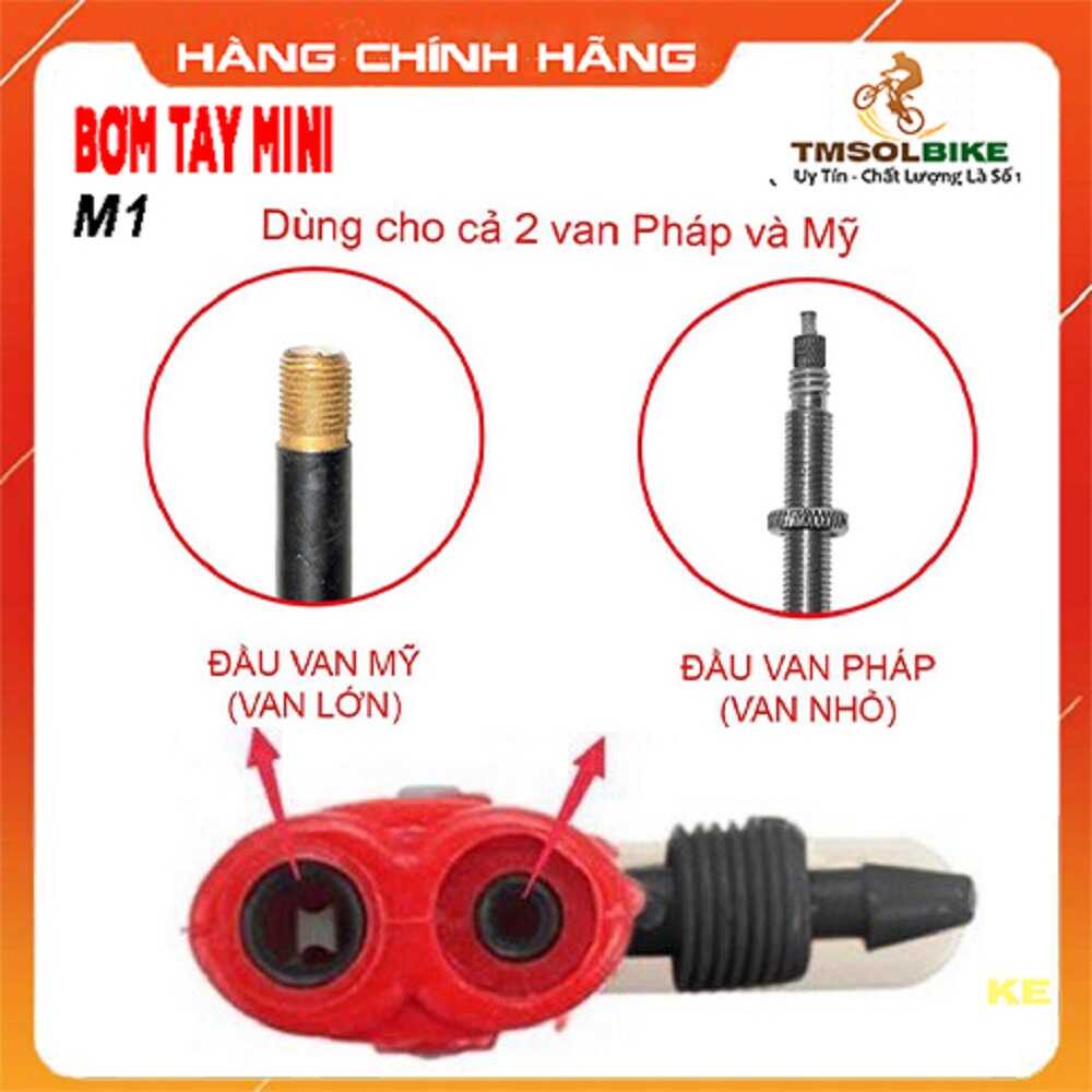 2 Đầu bơm đôi dùng bơm xe máy xe đạp phù hợp với van kiểu Pháp (hạt gạo) và van kiểu Mỹ (Van Honda)