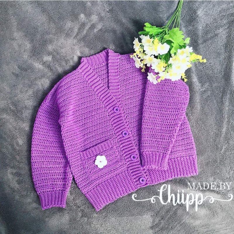 Áo khoác len handmade cardigan cho bé cực dễ thương cực đẹp