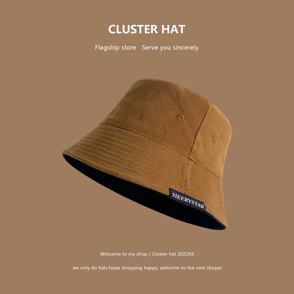 Mũ Tai Bèo Hai Mặt Màu Sắc Đơn Giản Phong Cách Hàn Quốc Dễ Phối Đồ Thời Trang Xuân Thu Cho Nữ