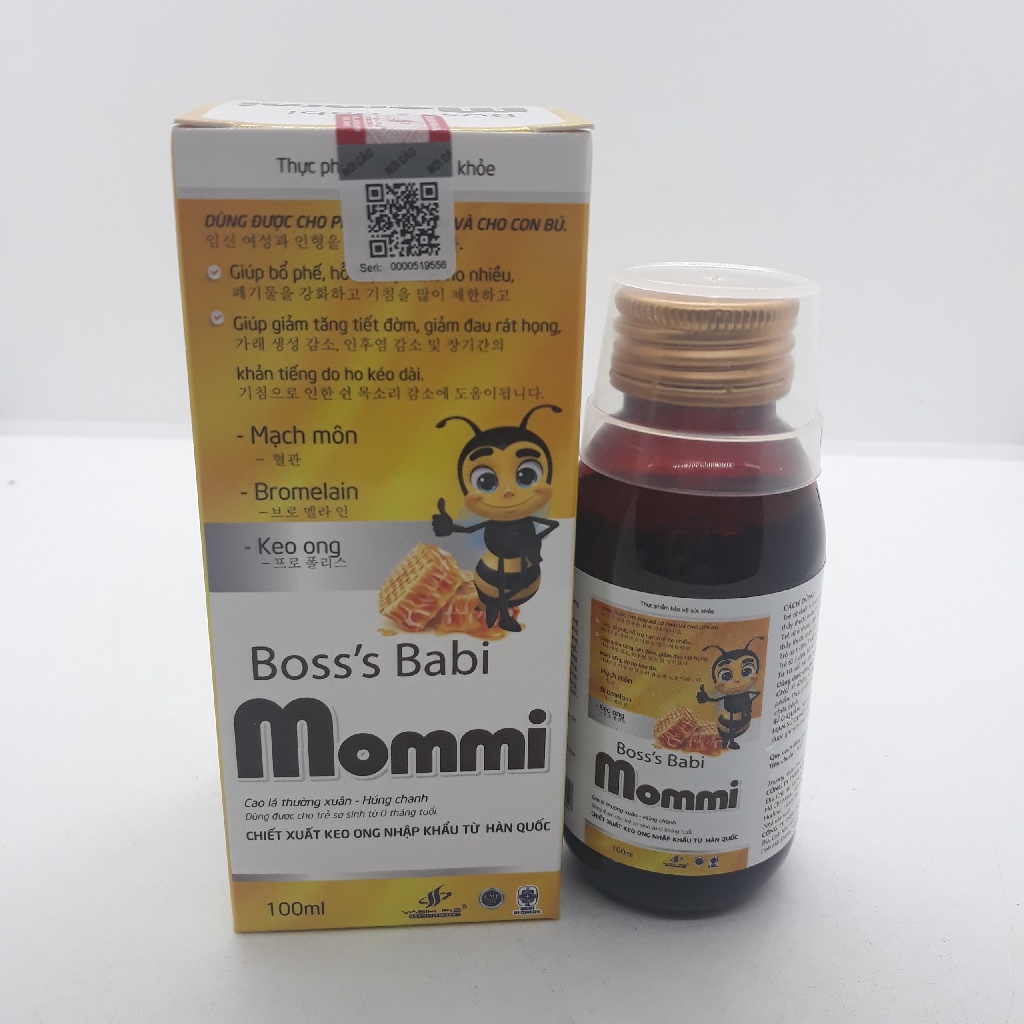 BOSS'S BABI MOMMI SIRO KEO ONG NHẬP KHẨU HÀN QUỐC LỌ 100ML