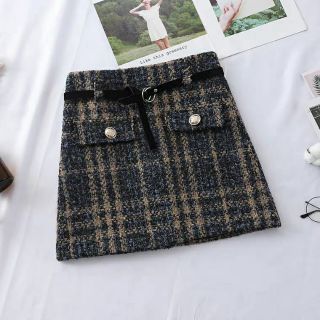 [ Ord ] Chân váy dạ kèm đai lưng