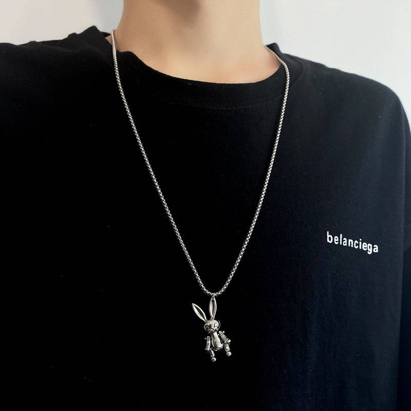 Vòng cổ Thép Titan Mặt Hình Chữ Cái Phong Cách Hip Hop Thời Trang