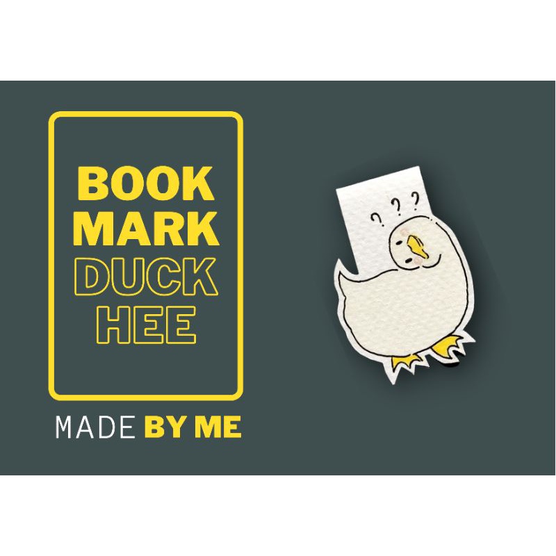SET 2 BOOKMARK NAM CHÂM HÌNH VỊT DUCK HEE KHUM HỈU GÌ