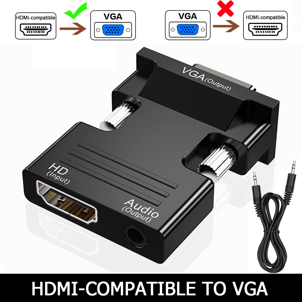 Cáp ChuyểN ĐổI 1080P HDMI Sang VGA Cho Xbox PS4 PC Laptop TV Box Sang HDTV