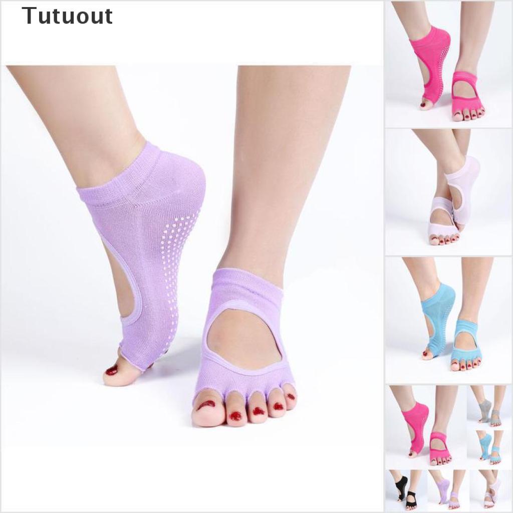 Vớ Cotton Pvc Xỏ Ngón Chống Trượt Hở Ngón Tập Yoga Thể Thao