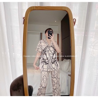 ĐỒ BỘ PYJAMA NỮ LỤA LATIN HÀNG THIẾT KẾ