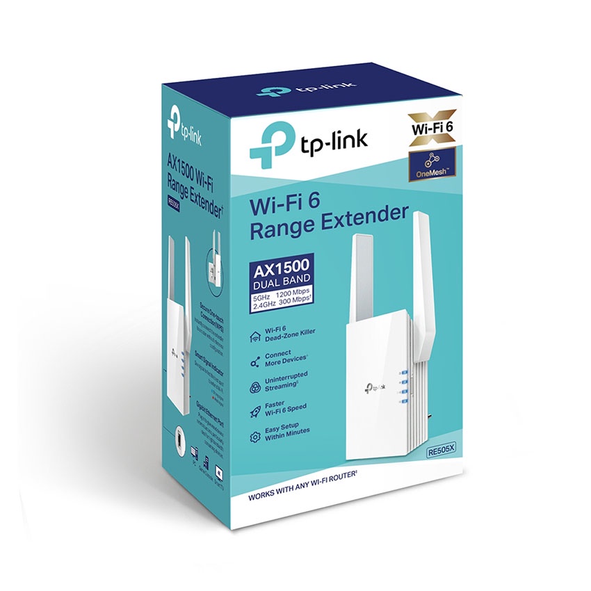 Bộ Mở Rộng Sóng Wi-Fi TP-Link RE505X AX1500 được trang bị công nghệ Wi-Fi 6