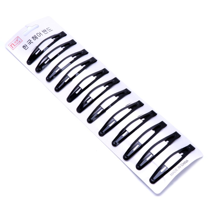 Set 12 kẹp tóc đen thời trang cho nữ