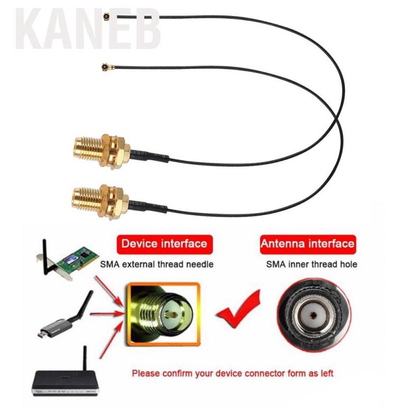 Kaneb 2 PCS RF0.81 IPEX 4 to SMA Female Cable for NGFF / M.2 WiFi External Antenna Extension Card Support Bluetoot | BigBuy360 - bigbuy360.vn