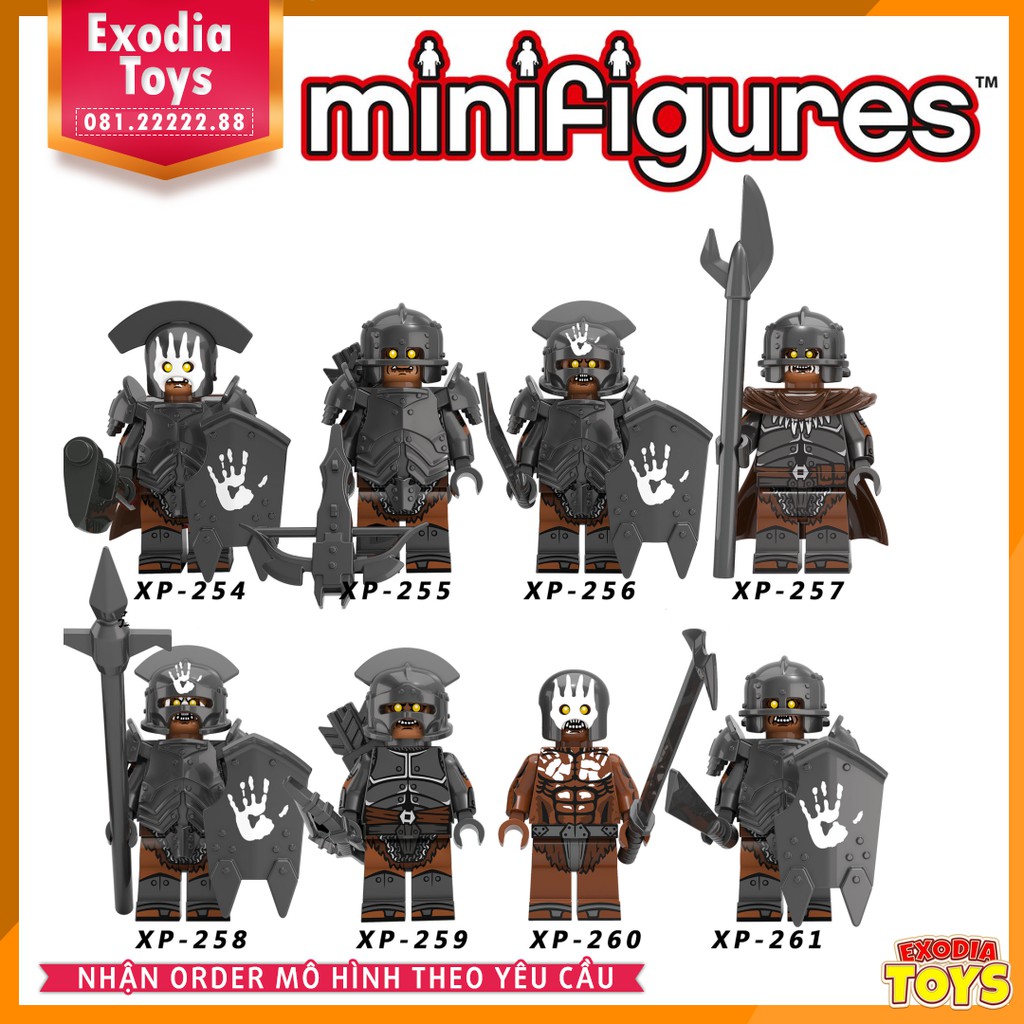 Xếp hình Minifigure đạo quân Uruk-Hai trong Chúa Tể Những Chiếc Nhẫn - Đồ Chơi Lắp Ghép Sáng Tạo - KORUIT 1033