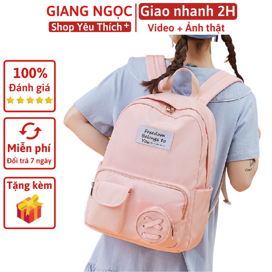 [Mã FASHIONGREEN264 giảm 10% tối đa 30k đơn từ 99k] Balo nữ cao cấp đẹp đi học thời trang du lịch cực dễ thương