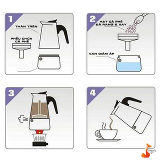 Bình pha cà phê Inox cao cấp của Ý hiệu Foxy – BCP01 (Bình 9 cup)