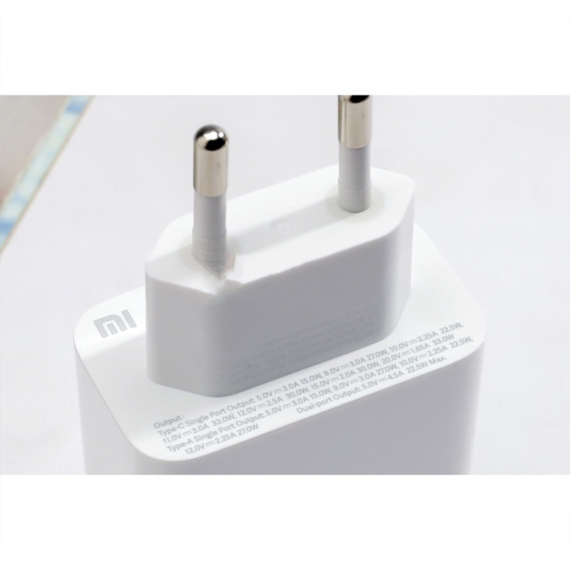 Củ sạc nhanh Xiaomi Mi 33W Wall Charger Type-A + Type-C | Củ sạc nhanh Xiaomi Type- C PD 20W - MIHOANGGIA