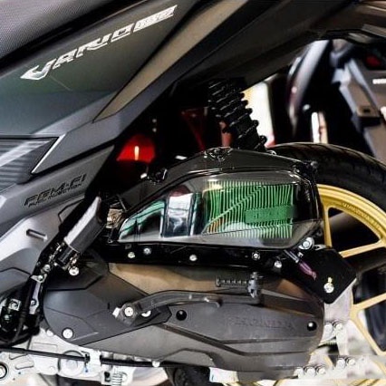 Ốp bầu lọc gió (Pô E), ốp pô Air Vario 2018, PCX, Click Thái, AB, SH Mode trong suốt nhựa PC Zhi.pat chính hãng