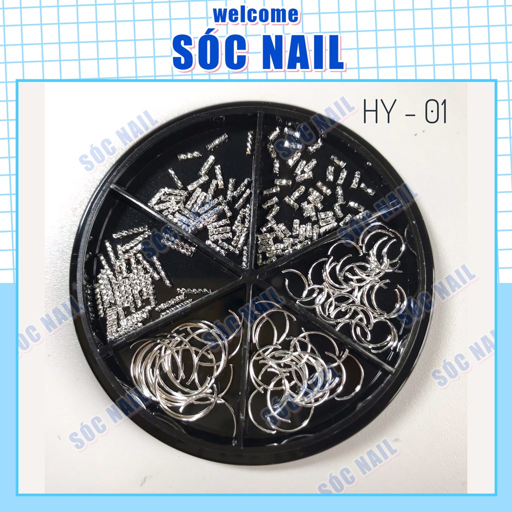 Set 6 Charm Phụ Kiện Nail Trang Trí Móng Siêu Đẹp