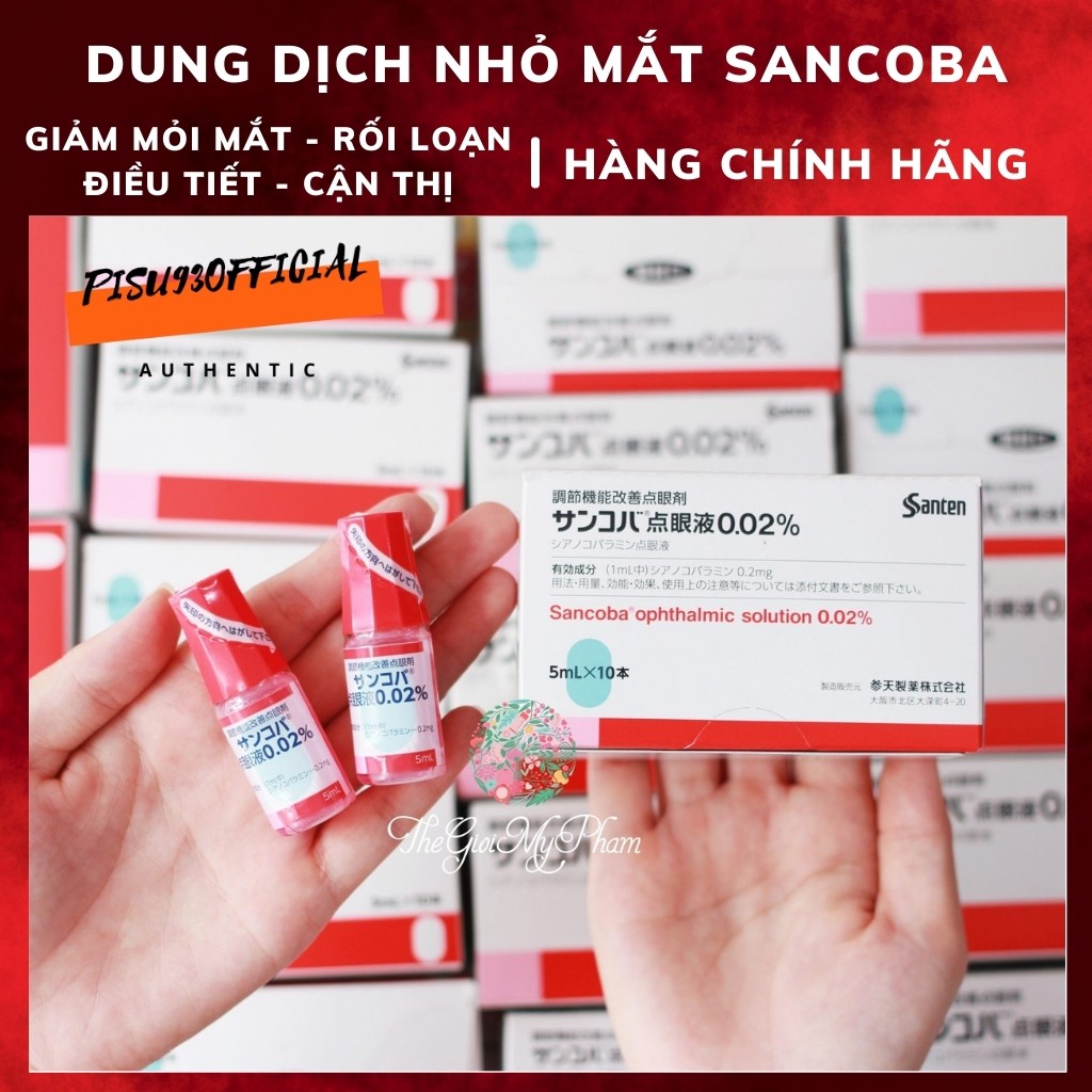 Dung dịch nhỏ mắt Sancoba 0.02% 5ml Nhật Bản - Hỗ trợ người cận thị - Điều tiết chứng mỏi mắt, rối loạn điều tiết. | BigBuy360 - bigbuy360.vn