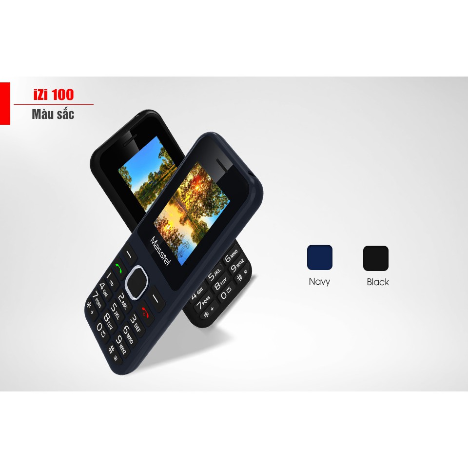 Điện Thoại Masstel izi 100 2sim thiết kế nhỏ gọn | BigBuy360 - bigbuy360.vn