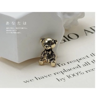 Charm gấu đồng, trái tim đồng