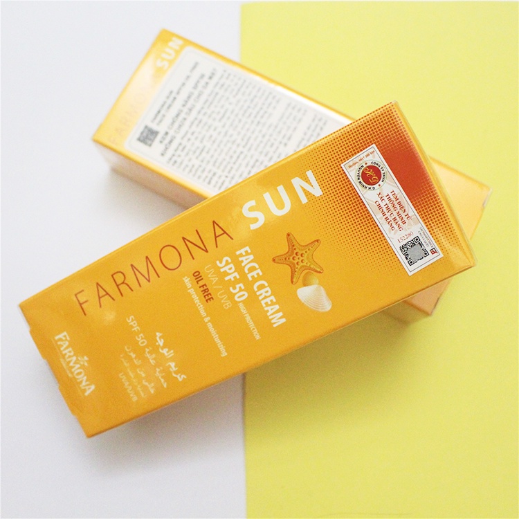 [NHẬP KHẨU-TEM PHỤ]Kem Chống Nắng Farmona Sun Face Cream Oil Free Cho Da Dầu Mụn 50ml, Không Chứa Dầu Cho Da Mặt s
