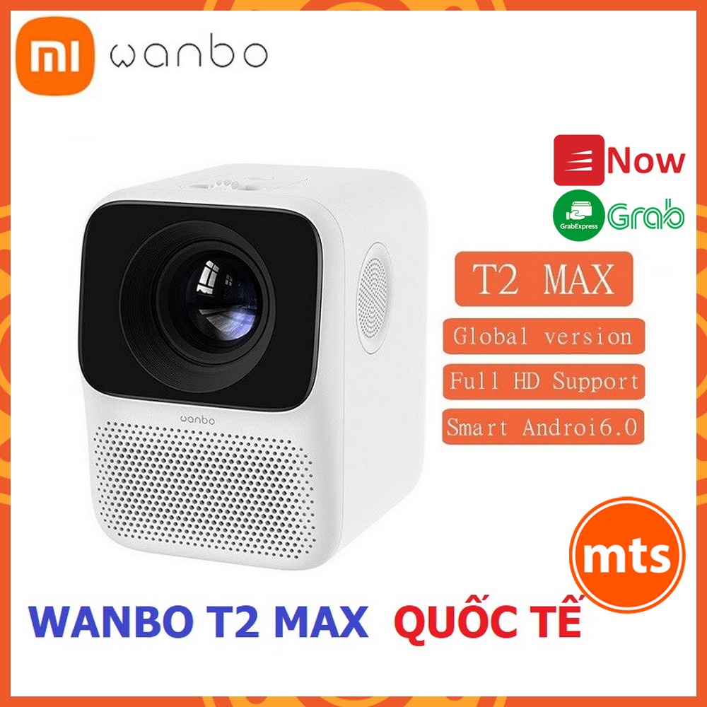 Máy chiếu thông minh Xiaomi Wanbo T2 MAX 1080P Phiên bản quốc tế kết nối Wifi mini nhỏ gọn chính hãng - Minh Tín Shop
