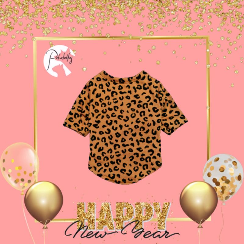 Pet.clothes quần áo thú cưng - Áo hoạ tiết da beo cho chó mèo