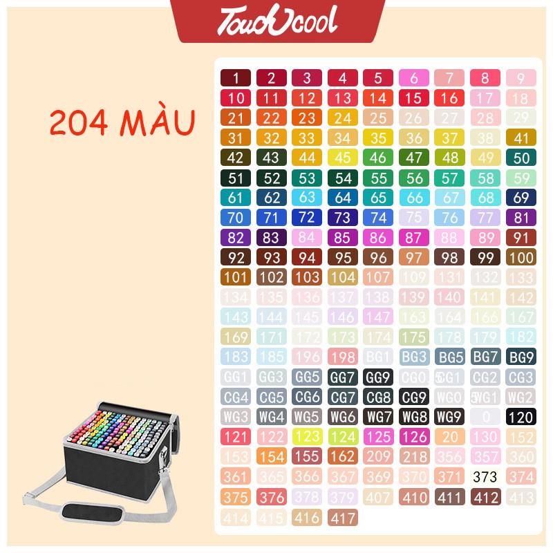 Bút Marker Touch Bộ Full 168/204/262 Màu Cao Cấp