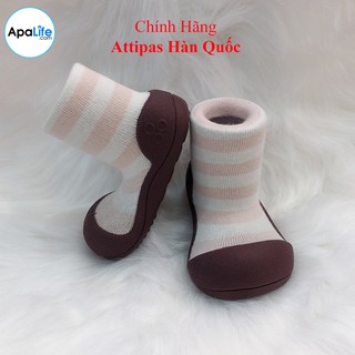 Giày tập đi Attipas Natural Herb -Hồng AT033 nhập Hàn Quốc - cho bé trai /bé gái từ 3 - 24 tháng: đế mềm &chống trượt
