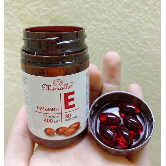 Mirrolla Vitamin E đỏ Nga làm đẹp da, cải thiện nội tiết [nhập khẩu chính hãng]