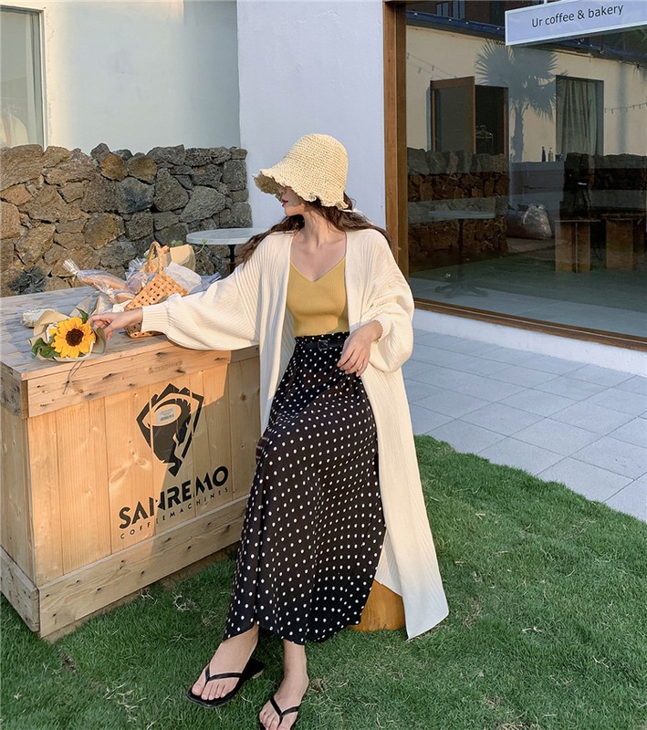 Áo Khoác Cardigan Dệt Kim Dáng Dài Thời Trang Mùa Thu | BigBuy360 - bigbuy360.vn