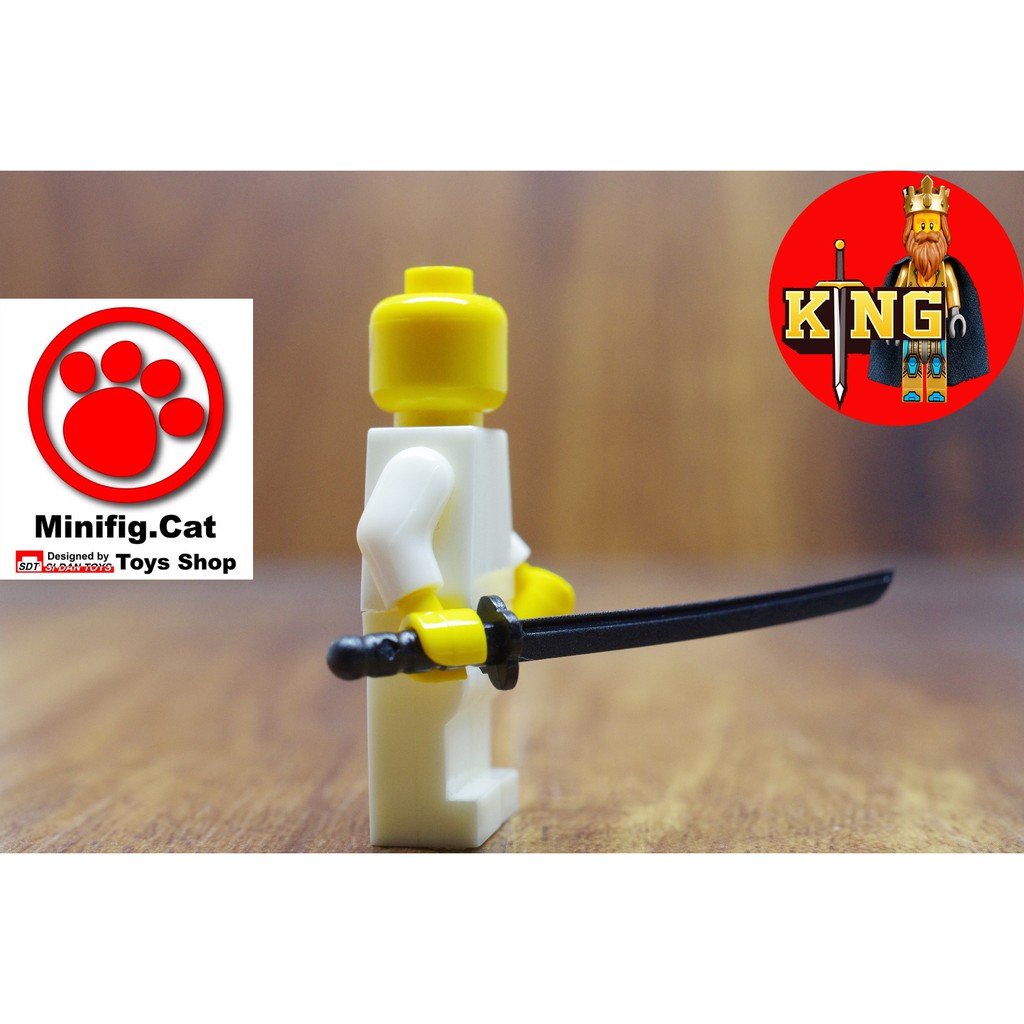 Minifig.Cat Japanese Samurai Sword (Co2) Black