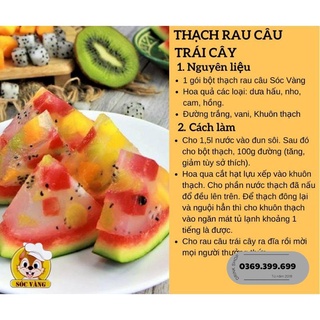 Bột Rau Câu Dẻo Sóc vàng