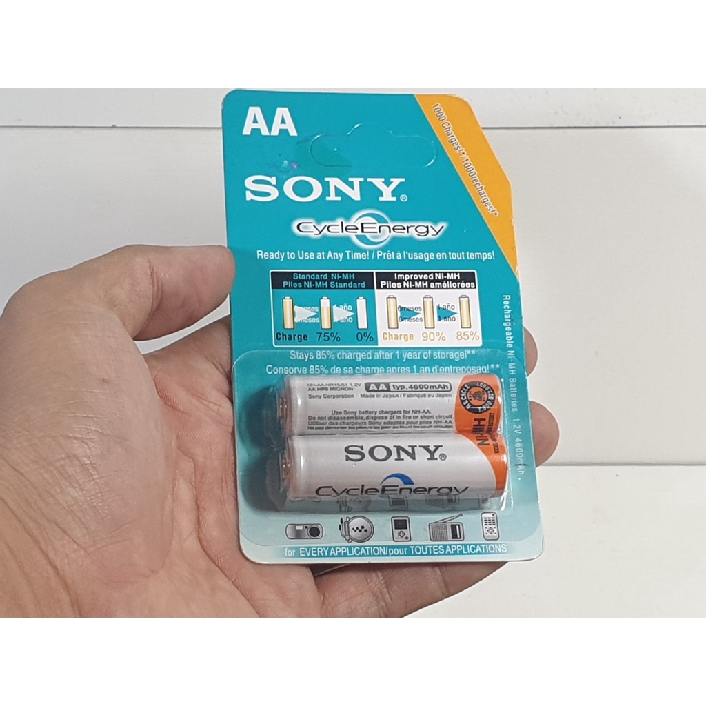 Pin Sạc AA/ AAA Sony Dung Lượng 4600mAh/4300mAh Vỉ 2 Viên - Điện nước gia dụng Hoàng Kim